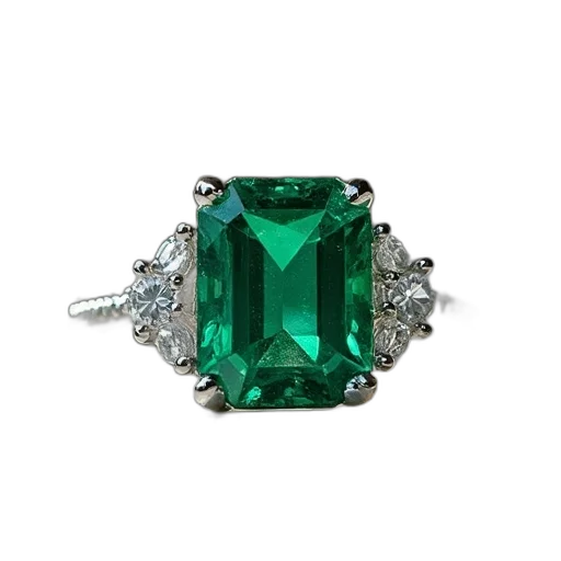 jewelry, crown, green, three transparent PNG cut-out