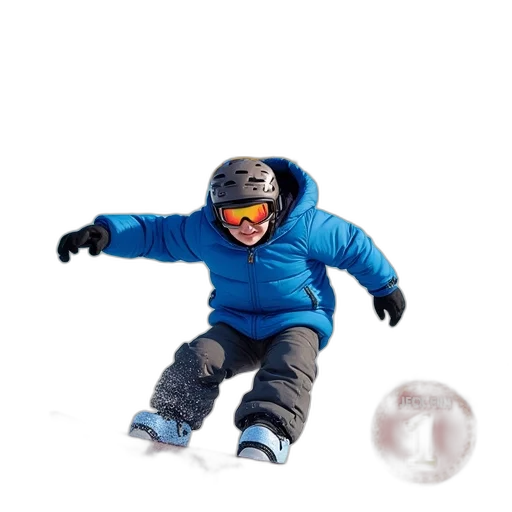 face, photorealistic, snow, cover, children, book, titled, matt transparent PNG cut-out