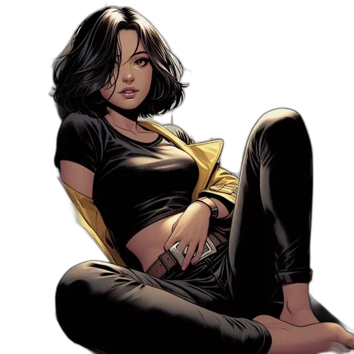 comic book art, concept art, cartoon, photorealistic, golden, earth tones, female, animated transparent PNG cut-out