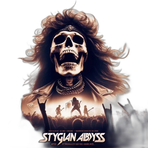 comic book art, fantasy art, concept art, poster, film, stygian, abyss, skull transparent PNG cut-out