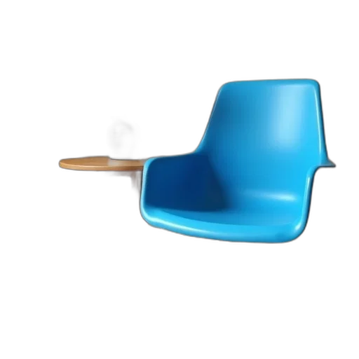 furniture, hat, umbrella, staff, 3d render, photorealistic, concept art, blue transparent PNG cut-out