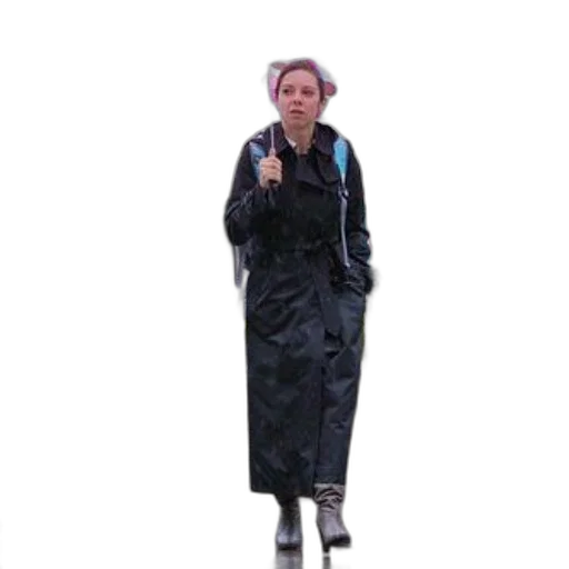 jacket, umbrella, staff, dress, concept art, woman, black, coat transparent PNG cut-out