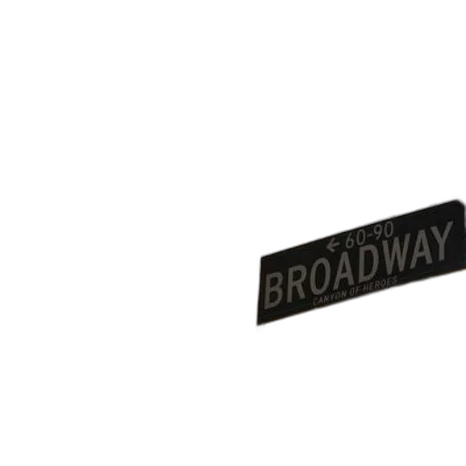city street, street, sign, showing, intersection, wall, broadway, new transparent PNG cut-out
