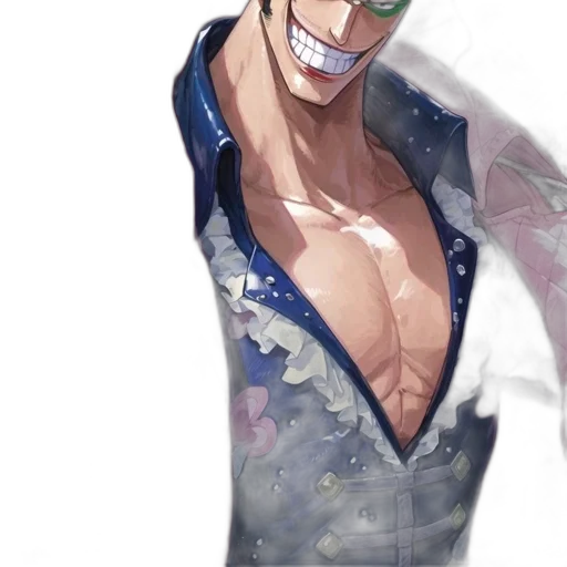 jacket, mask, creature, concept art, anime, pixel art, watercolor, blue transparent PNG cut-out