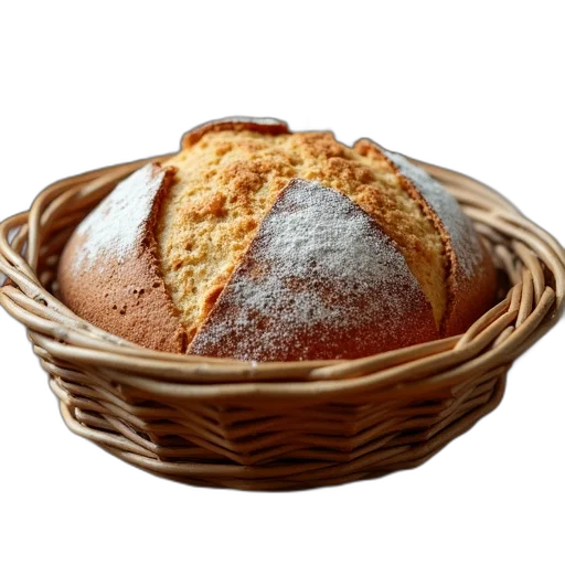 food, hat, crown, mask, photorealistic, 3d render, rustic, loaf transparent PNG cut-out
