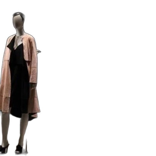 jacket, dress, 3d render, earth tones, dark, mannequins, store, display transparent PNG cut-out