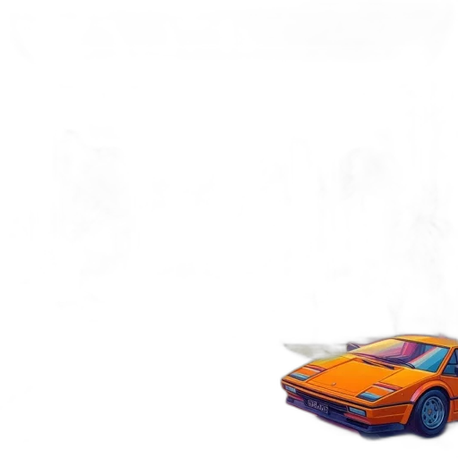 car, weapon, concept art, pixel art, 3d render, vaporwave, neon, colorful transparent PNG cut-out