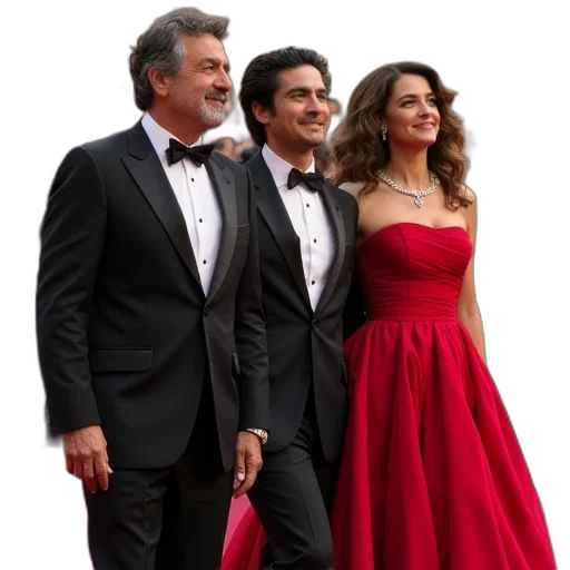 dress, red, actors, leonardo, gisela, pere, actress, sofia transparent PNG cut-out