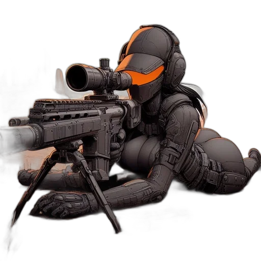 weapon, concept art, 3d render, pixel art, cyberpunk, desert, setting, woman transparent PNG cut-out