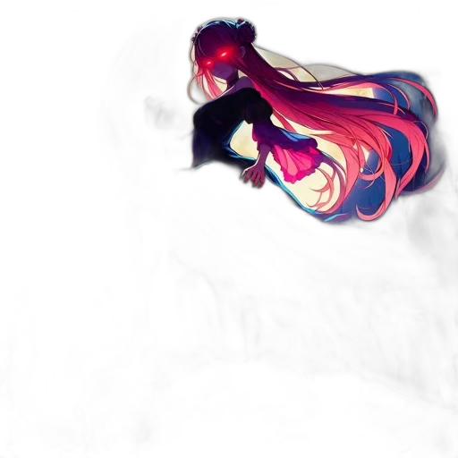 hair, dress, dragon, creature, concept art, anime, fantasy art, 3d render transparent PNG cut-out