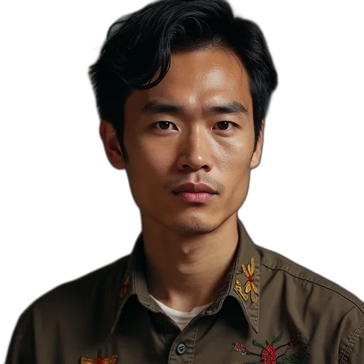 staff, jacket, face, crown transparent PNG cut-out