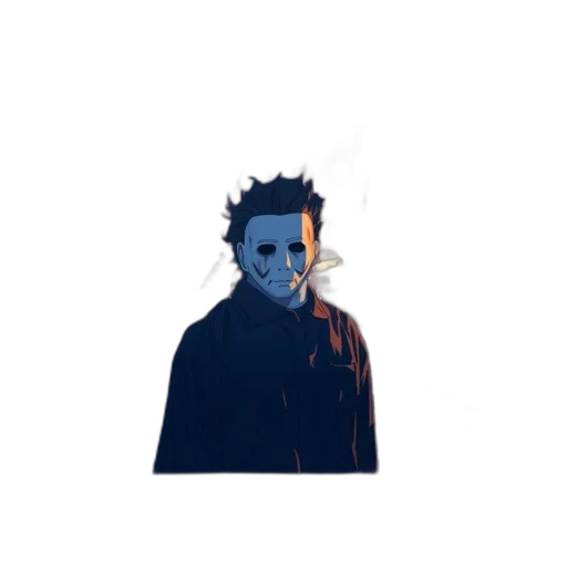 mask, face, jacket, creature, pixel art, concept art, comic book art, anime transparent PNG cut-out