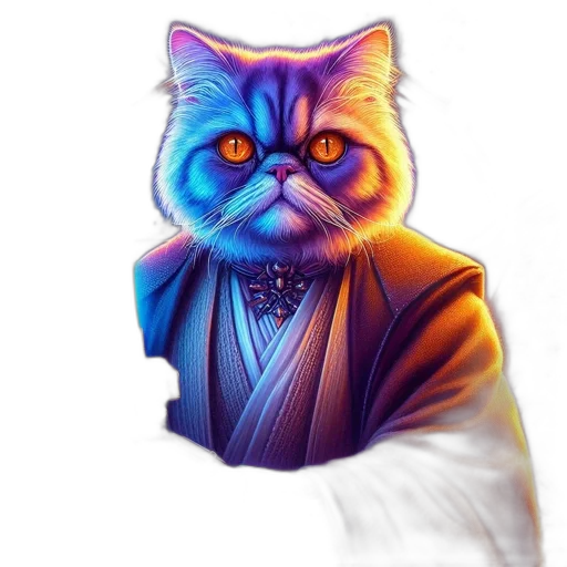 staff, jacket, animal, fantasy art, pixel art, concept art, photorealistic, blue transparent PNG cut-out