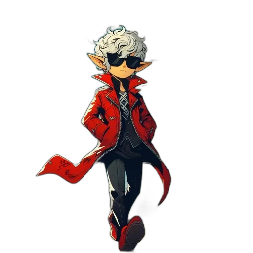 jacket, staff, mask, concept art, pixel art, fantasy art, cartoon, red transparent PNG cut-out