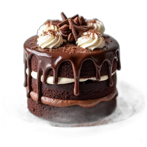 food, crown, hat, 3d render, photorealistic, chocolate, cake, glossy transparent PNG cut-out