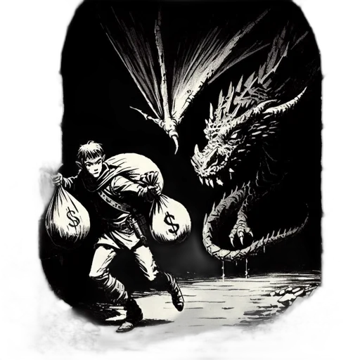 dragon, creature, comic book art, concept art, fantasy art, pixel art, fire, monochrome transparent PNG cut-out