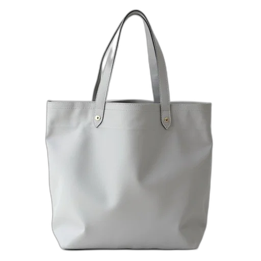 monochrome, plain, light, grey, tote, bag, simple, design transparent PNG cut-out