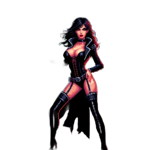 comic book art, concept art, pixel art, fantasy art, fantasy, artwork, woman, black transparent PNG cut-out