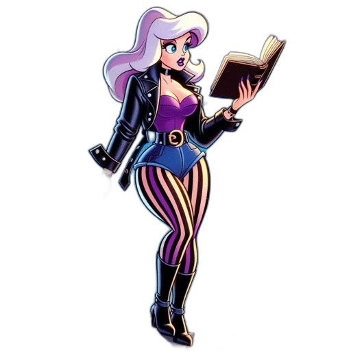 staff, comic book art, cartoon, concept art, pixel art, woman, steampunk, outfit transparent PNG cut-out