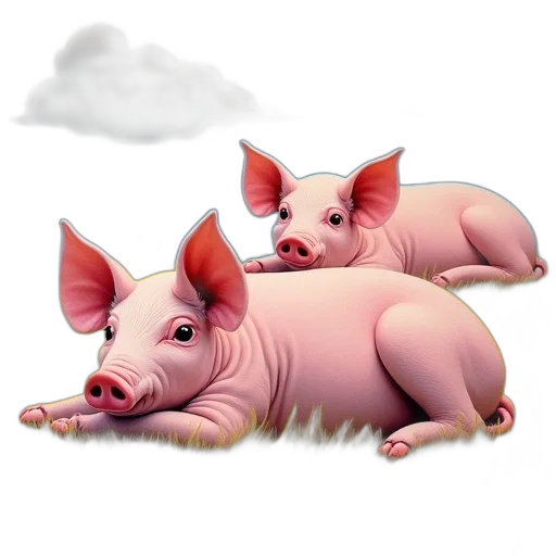 animal, concept art, photorealistic, 3d render, pixel art, stylized, painting, two transparent PNG cut-out