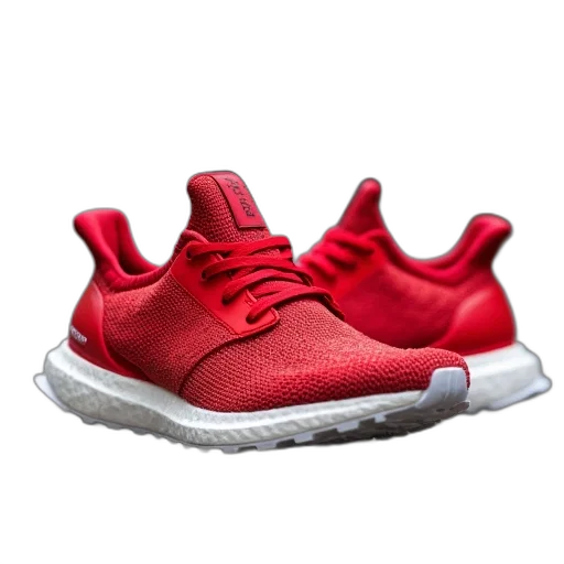 shoes, 3d render, red, adidas transparent PNG cut-out