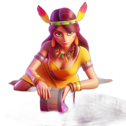 staff, hat, crown, jewelry, concept art, fantasy art, 3d render, pixel art transparent PNG cut-out