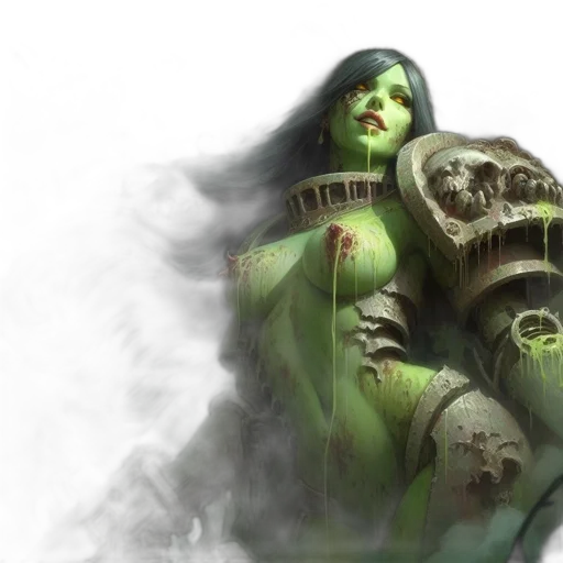 concept art, fantasy art, comic book art, photorealistic, fog, green, ethereal, scene transparent PNG cut-out
