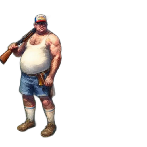 weapon, staff, hat, animal, concept art, pixel art, fantasy art, 3d render transparent PNG cut-out