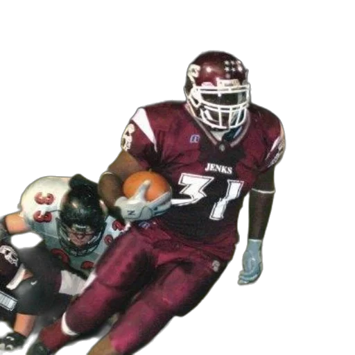football, player, maroon, uniform, number, featured, cover, book transparent PNG cut-out