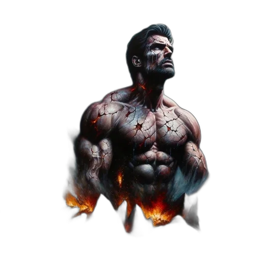 concept art, comic book art, fantasy art, pixel art, fire, intense, chaotic, scene transparent PNG cut-out