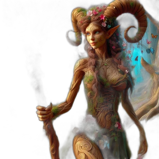 fantasy art, concept art, photorealistic, comic book art, golden, green, earth tones, pastel transparent PNG cut-out