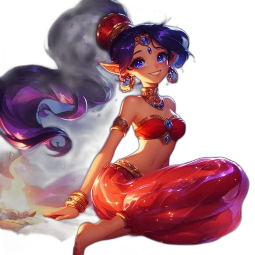 fantasy art, concept art, pixel art, anime, underwater, fire, red, colorful transparent PNG cut-out