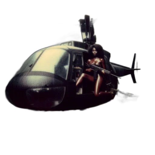 car, weapon, concept art, 3d render, photorealistic, cyberpunk, armed, woman transparent PNG cut-out