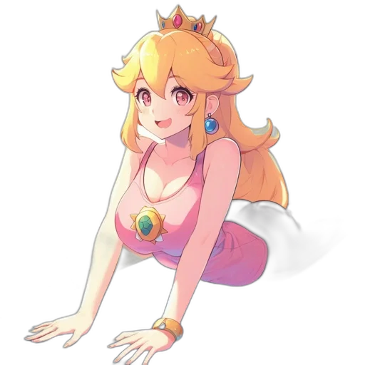 crown, dress, staff, weapon, pixel art, anime, concept art, watercolor transparent PNG cut-out