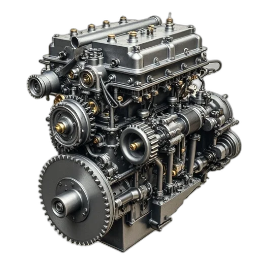 car, robot, 3d render, carb, gears, transmission, diagram transparent PNG cut-out