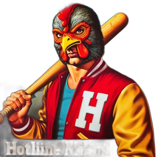 staff, photorealistic, concept art, pixel art, man, wearing, chicken, mask transparent PNG cut-out