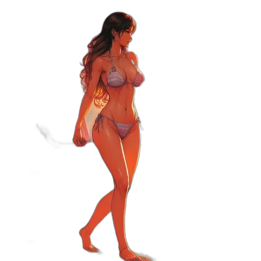 dress, concept art, fantasy art, pixel art, 3d render, underwater, fire, beach transparent PNG cut-out