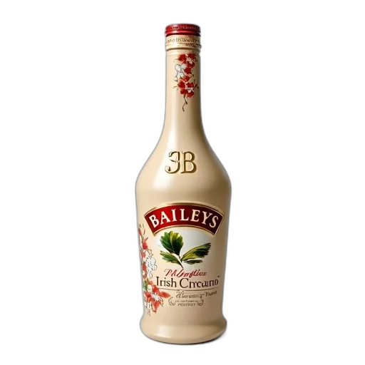 bottle, food, crown, jacket, 3d render, photorealistic, bailey, irish transparent PNG cut-out