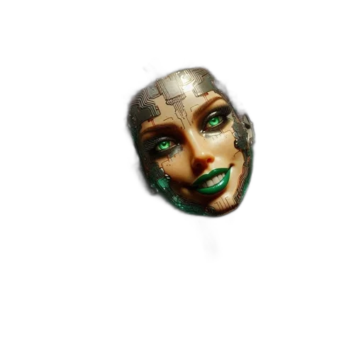 mask, jewelry, face, crown, 3d render, fantasy art, photorealistic, oil painting transparent PNG cut-out
