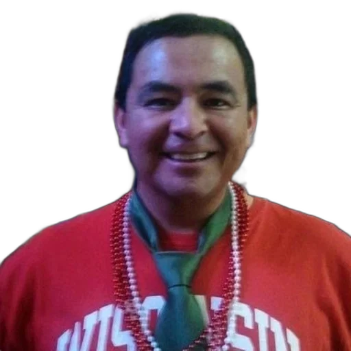 staff, jewelry, jacket, man, wearing, red, wisconsin, sweatshirt transparent PNG cut-out