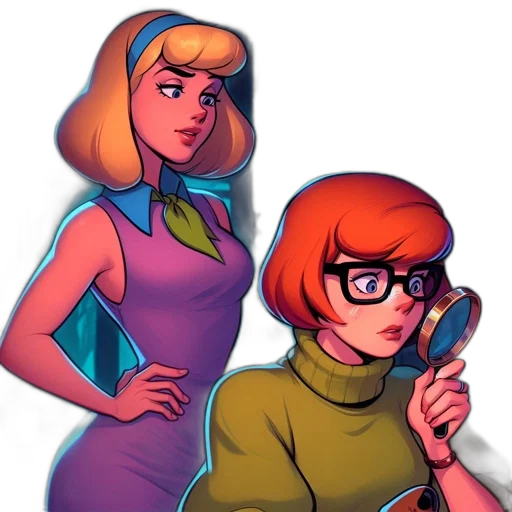 staff, dress, jacket, comic book art, concept art, cartoon, pixel art, neon lights transparent PNG cut-out
