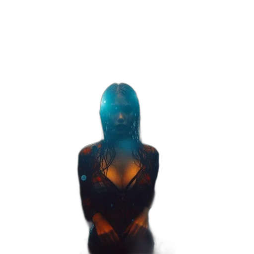 jewelry, mask, robot, dress, 3d render, vaporwave, concept art, cyberpunk transparent PNG cut-out