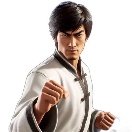 concept art, photorealistic, asian, figure, dressed, martial, arts, attire transparent PNG cut-out
