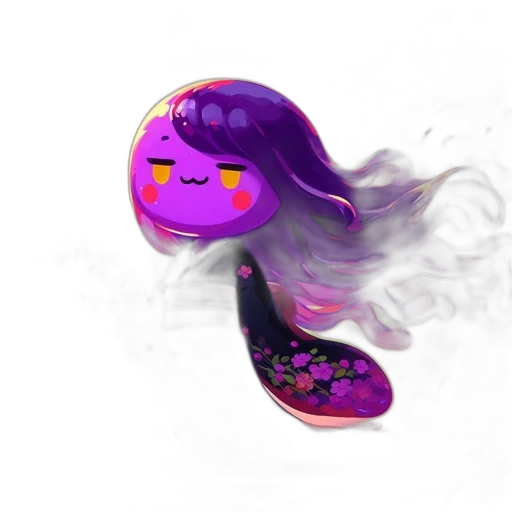 hair, mask, creature, dragon, concept art, fantasy art, vaporwave, watercolor transparent PNG cut-out