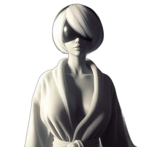dress, mask, face, hair, concept art, comic book art, fantasy art, 3d render transparent PNG cut-out