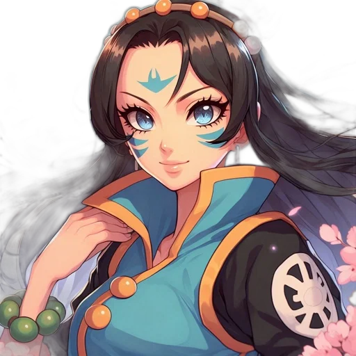 staff, face, fantasy art, anime, concept art, pixel art, blue, colorful transparent PNG cut-out