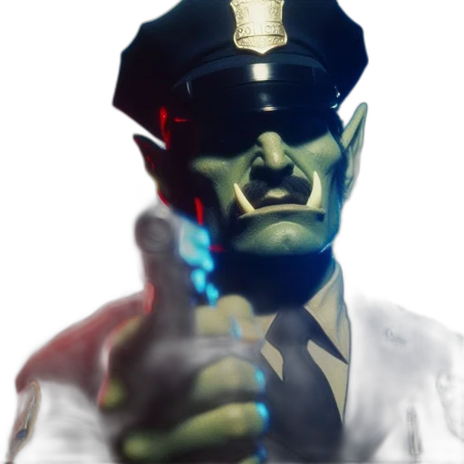 staff, face, weapon, mask, concept art, 3d render, comic book art, cyberpunk transparent PNG cut-out