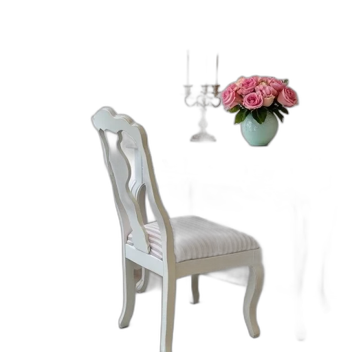 furniture, 3d render, photorealistic, monochrome, pastel, white, wooden, chair transparent PNG cut-out