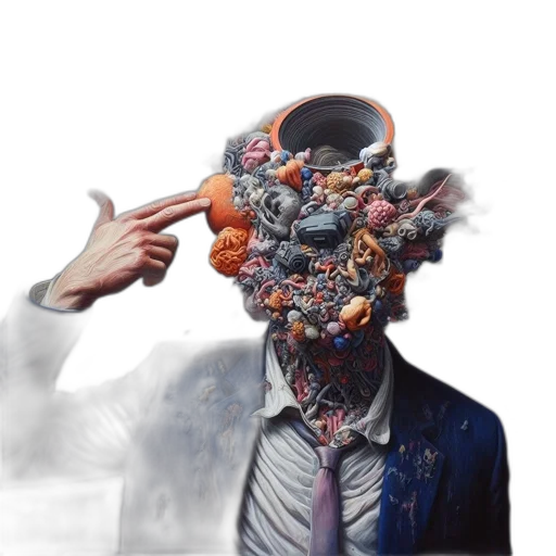mask, face, robot, jacket, concept art, outer space, man, head transparent PNG cut-out