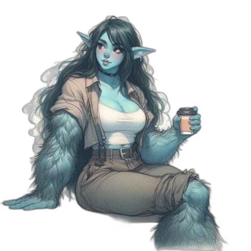 staff, creature, dragon, concept art, fantasy art, watercolor, pixel art, blue transparent PNG cut-out